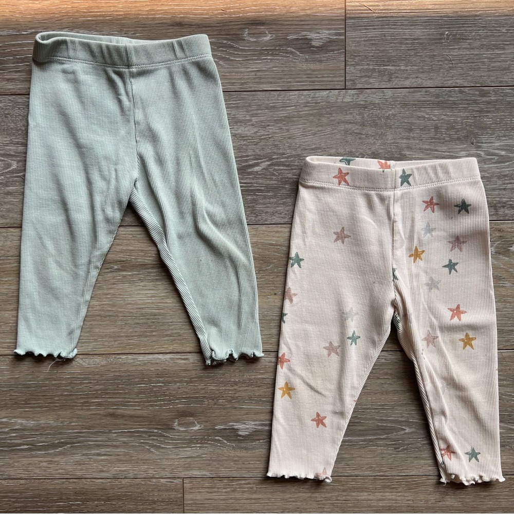 Little Co. 12M Girl Leggings (2 pack!) 🧺 BUNDLE @ 5 PCS FOR $35 (see below) 🧺